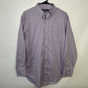 Lauren Ralph Lauren Button Down Dress Shirt Mens Size 16 32/33 Lavender Purple